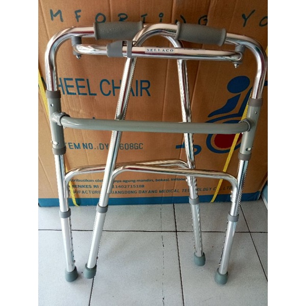 Walker Alat Bantu Jalan Lansia/ Walker Lipat Stenlis Lansia