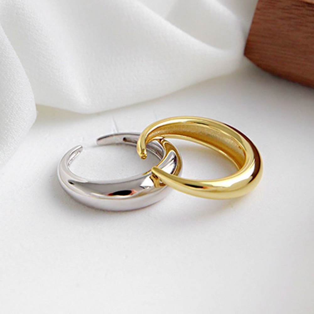 Needway  Elegant Open Ring Trendy Fashion Jewelry Finger Ring Women 925 Sterling Silver Cool Korean Geometric Vintage Party Wedding/Multicolor