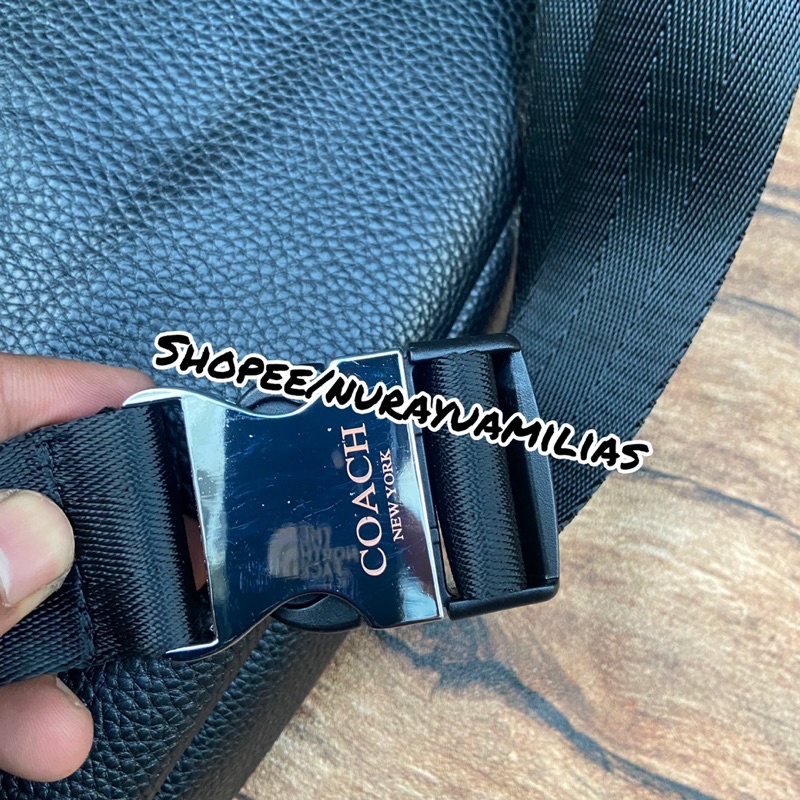 Waistbag coach kulit import tas selempang kulit pria import