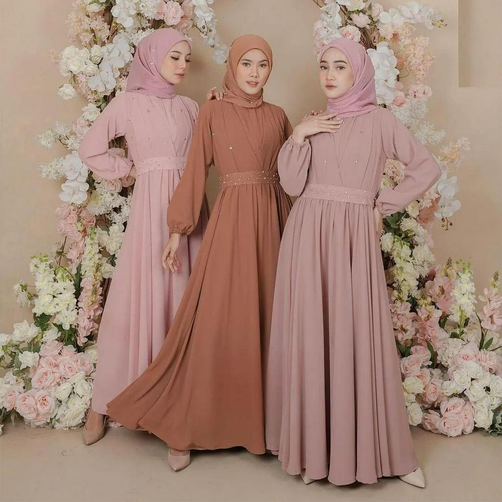 Ratu dress dress wanita gamis kondangan terbaru 2023 pakaian wanita dres wedding simple elegan gamis