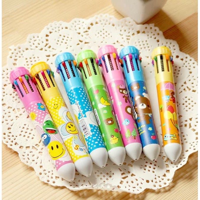 

Dijual Pulpen 10-Warna Motif Gambar Kartun