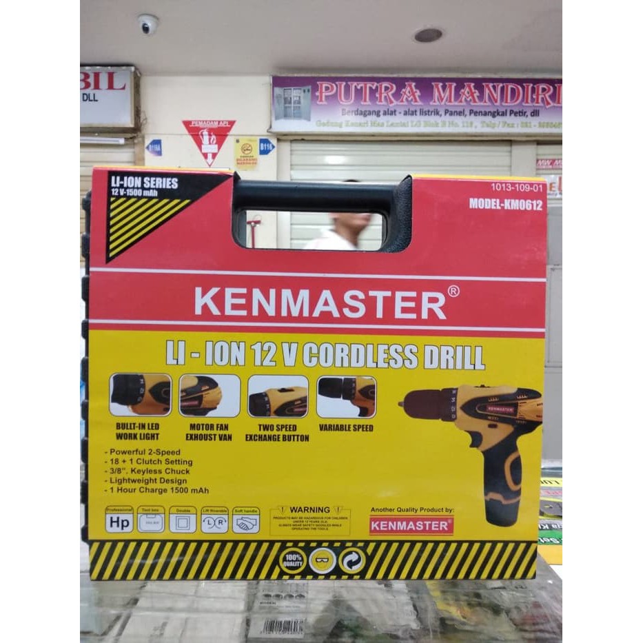 MESIN BOR BATERAI KENMASTER - BOR CORDLESS KENMASTER - BOR CHARGE