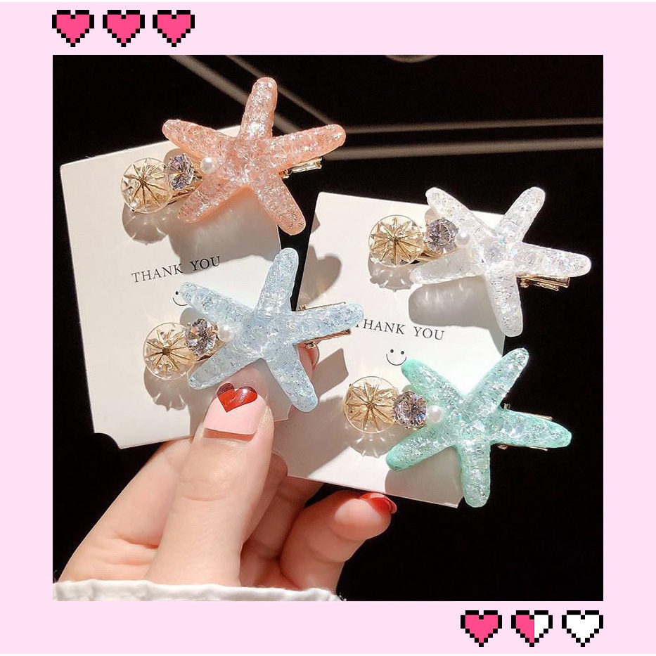 COD Pin Jepit Rambut Korea anak bayi Wanita Bintang Laut Kerang 2021 Baru Lucu Duckbill Clip Bangs Girls Bulang Ready Stock import murah
