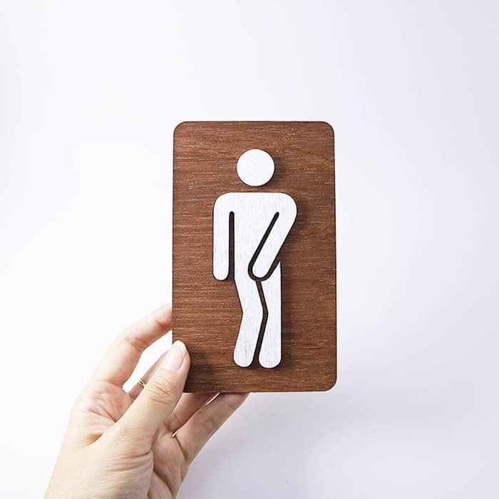 Sign Board Toilet | Papan Sign Kayu Toilet SB 03