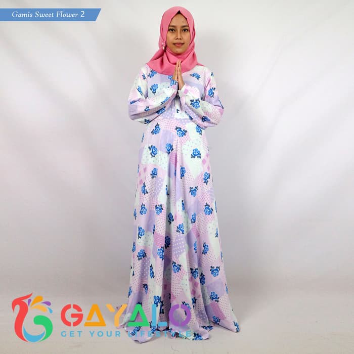 GAMIS SWEET FLOWER/DRESS MUSLIM/FASHION MUSLIM/LONGDRESS/GAMIS BUTIK