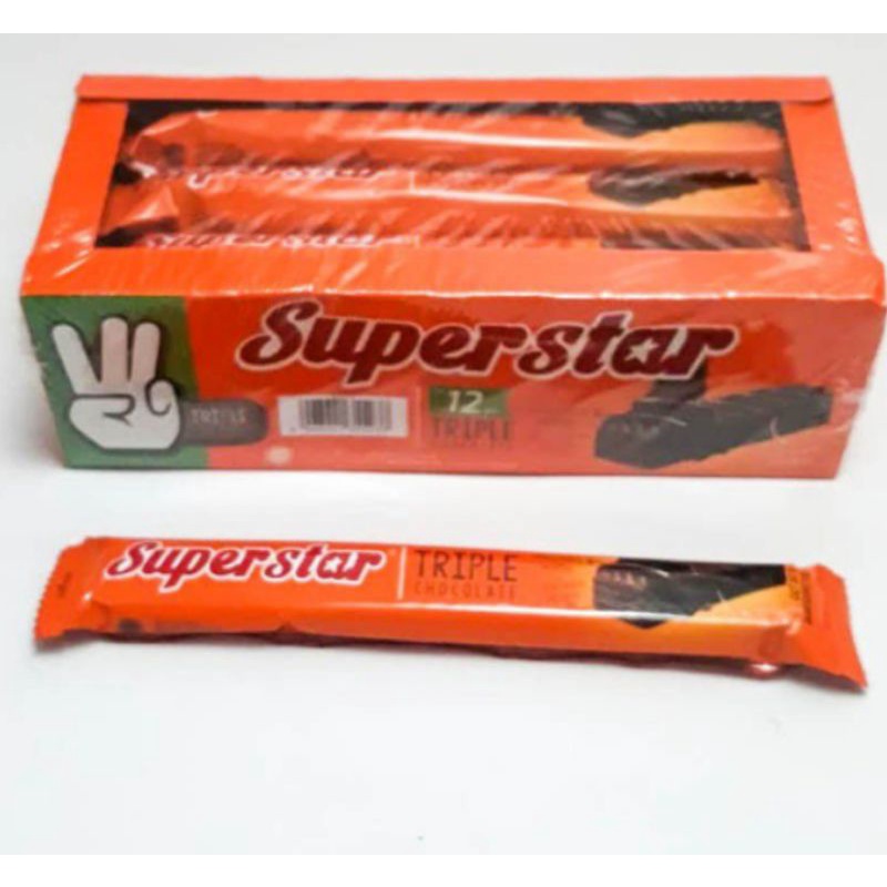 BOX - Makanan anak Snack wafer coklat Super star Mayora SUPERSTAR