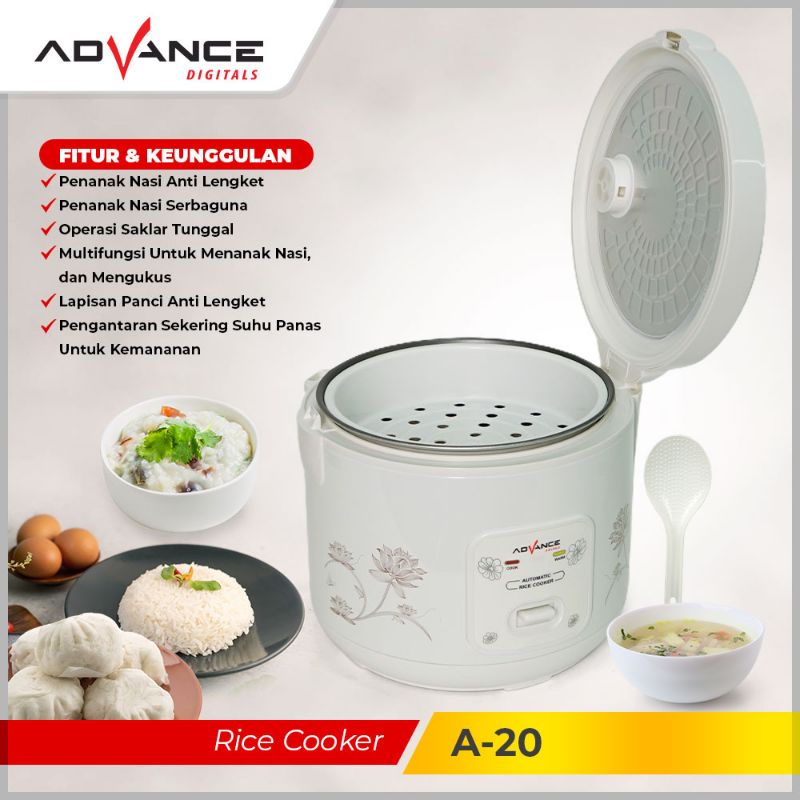 Advance Magic Com 1.8 Liter 3in1 / Rice Cooker 1.8L A-20