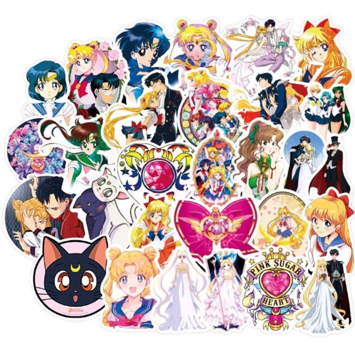 

10 pcs Stiker Sailor Moon for Journal, Deco, Diary, Scrapbook, Reward Anak/kid RANDOM!!