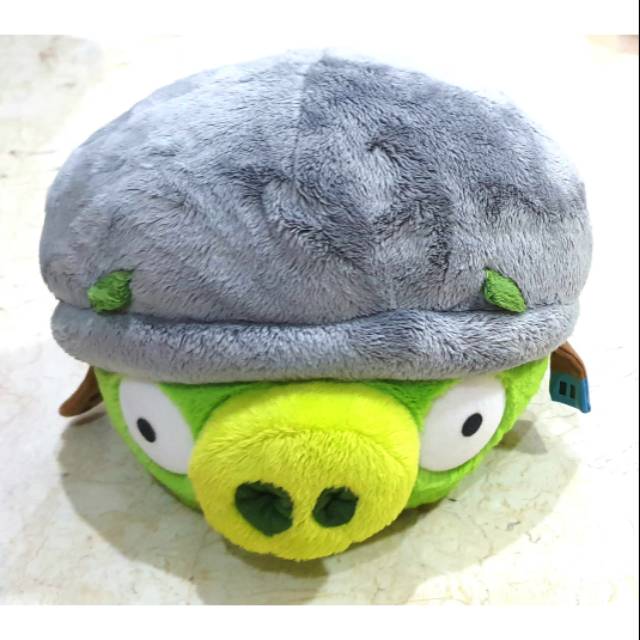 BONEKA ANGRY BIRDS CORPORAL HELMET PIG ORIGINAL OFFICIAL ROVIO