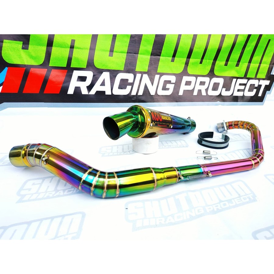 Kami Menjual Knalpot Motor Racing Merk KOU Mahachai Vixion New - Vixion Old Rainbow Stainless