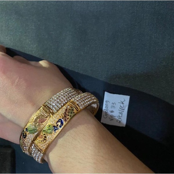 gelang Dubai emas /Gelang India ethnik / gelang Mata india/ aksesoris india