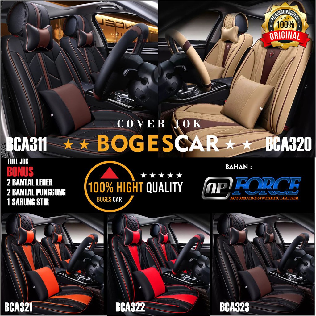 sarung jok mobil avanza mobilio fortuner xpander crv brv hrv pajero sport civic dll full set 4bantal