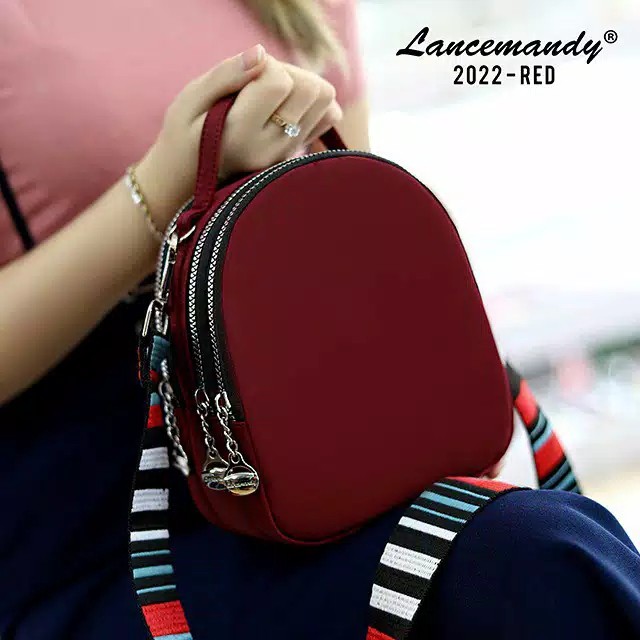 PROMO LANCEMANDY 2022 | Tas Selempang | Backpack Parasut Wanita Tas Ransel Import Original | Ransel Cewek | Ransel Perempuan | Tas Wanita