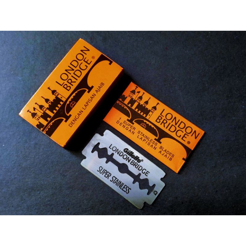 Pisau Cukur Silet Gillette London Bridge Ecer Isi 5pcs Original