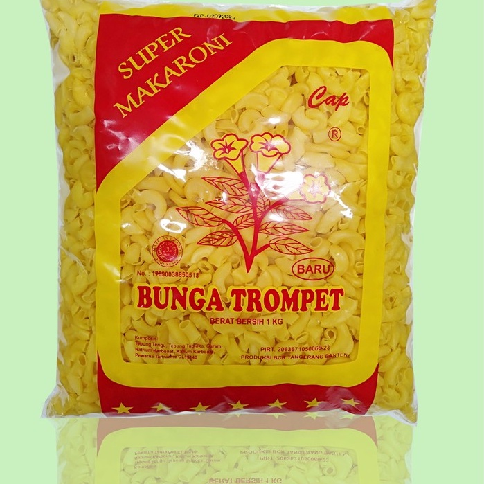 

Makaroni Mentah Cap Bunga Trompet Kualitas Super