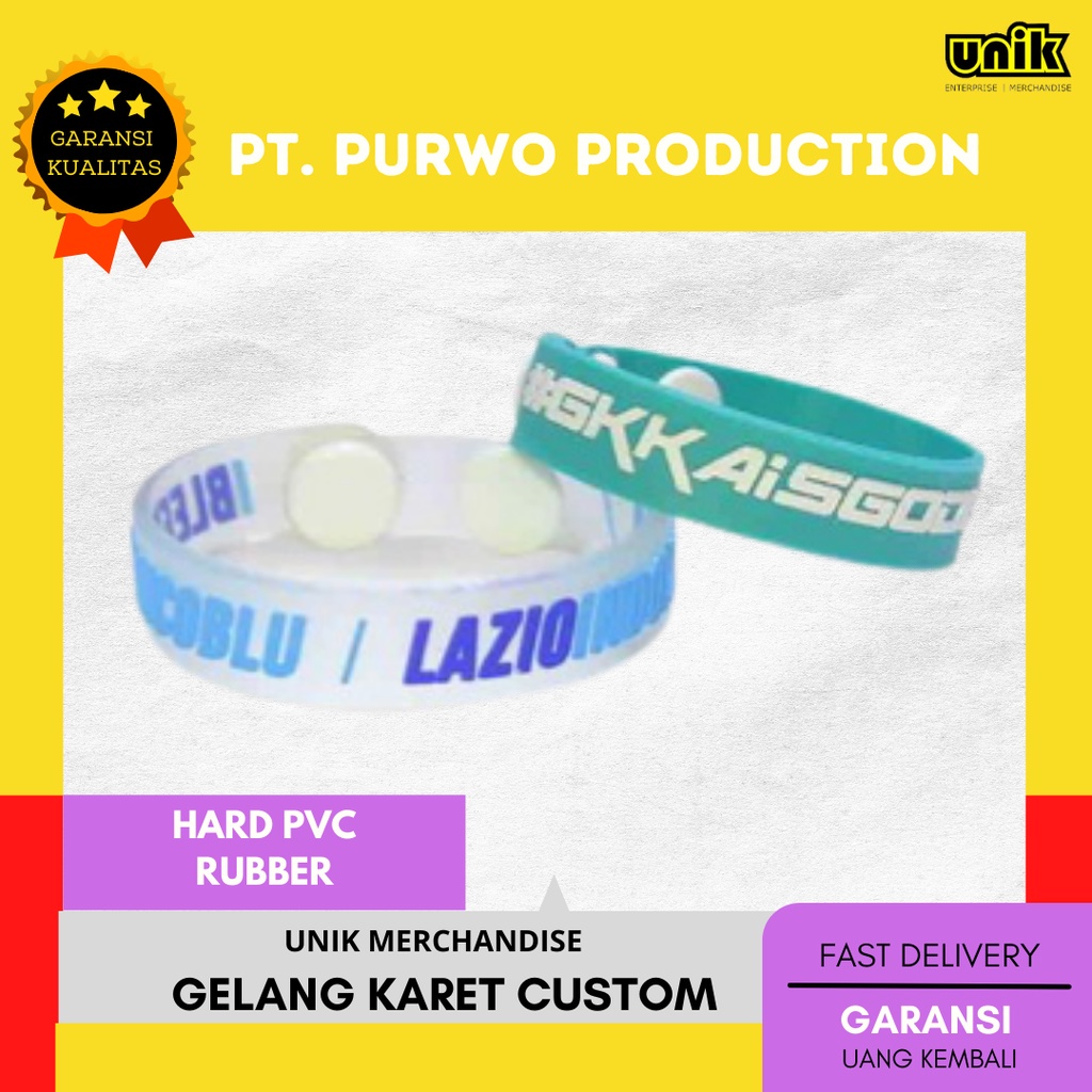 GELANG RUBBER CUSTOM | GARANSI UANG KEMBALI / TUKAR BARU