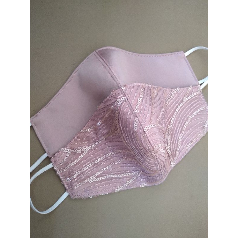 MASKER COUPLE PESTA DUSTY PINK
