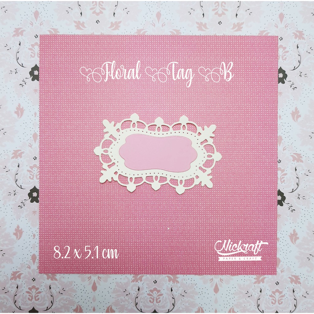 

FLORAL TAG B - BAHAN SCRAPBOOK LABEL KECIL