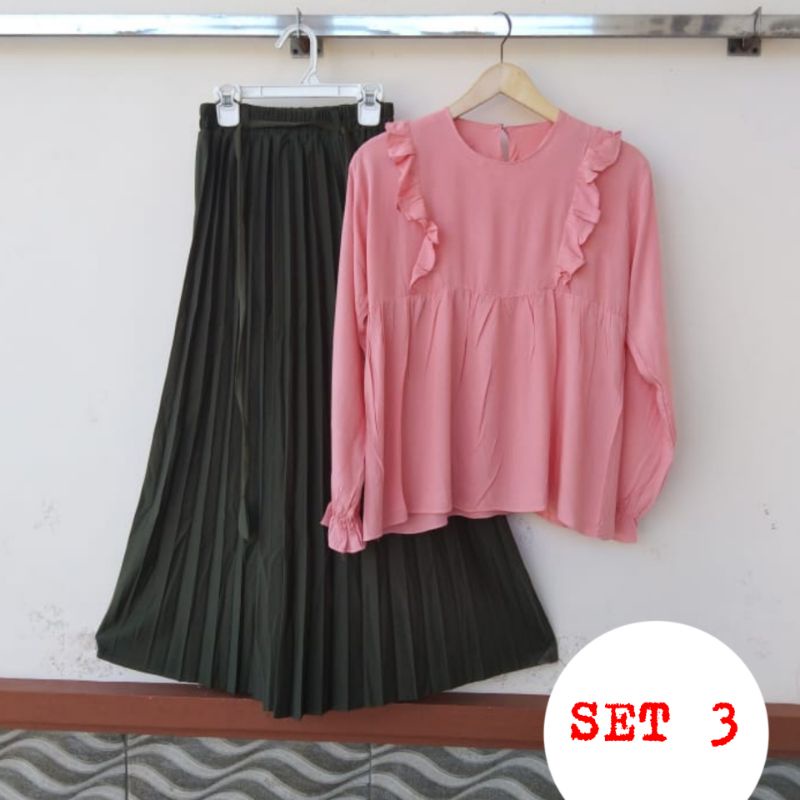 3 IN 1 REALPICK BLOUSE COTTON RAYON POLOS ORI+ROK PLISKIT PREMIUM