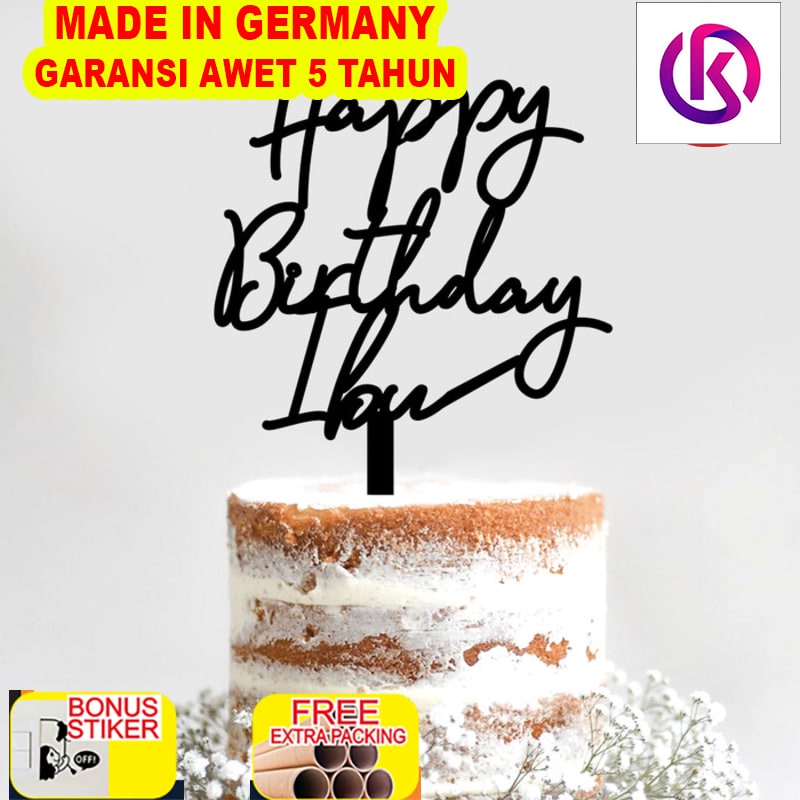 

Murah Custom Cake Topper Acrylic Hiasan Kue Tulisan Akrilik Custom Modern - 10cm