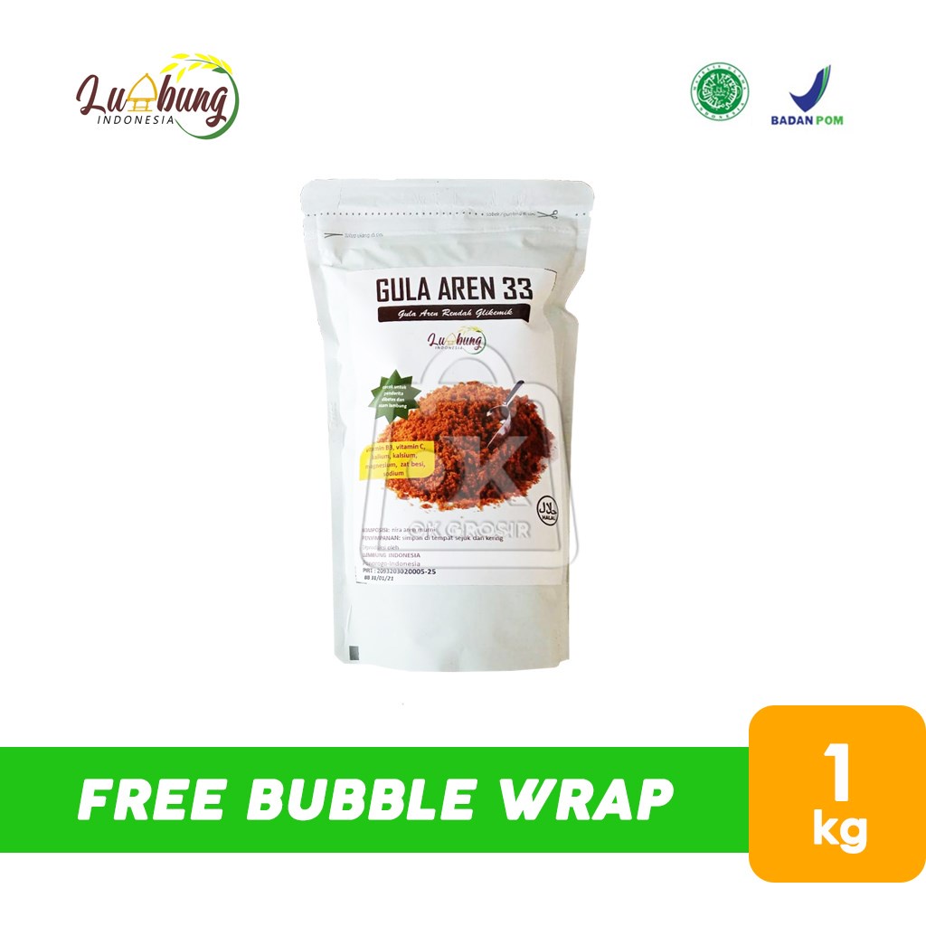 

Bubuk Gula Aren Granul 33 LUMBUNG / Arenga Palm Sugar (Pouch 1kg)