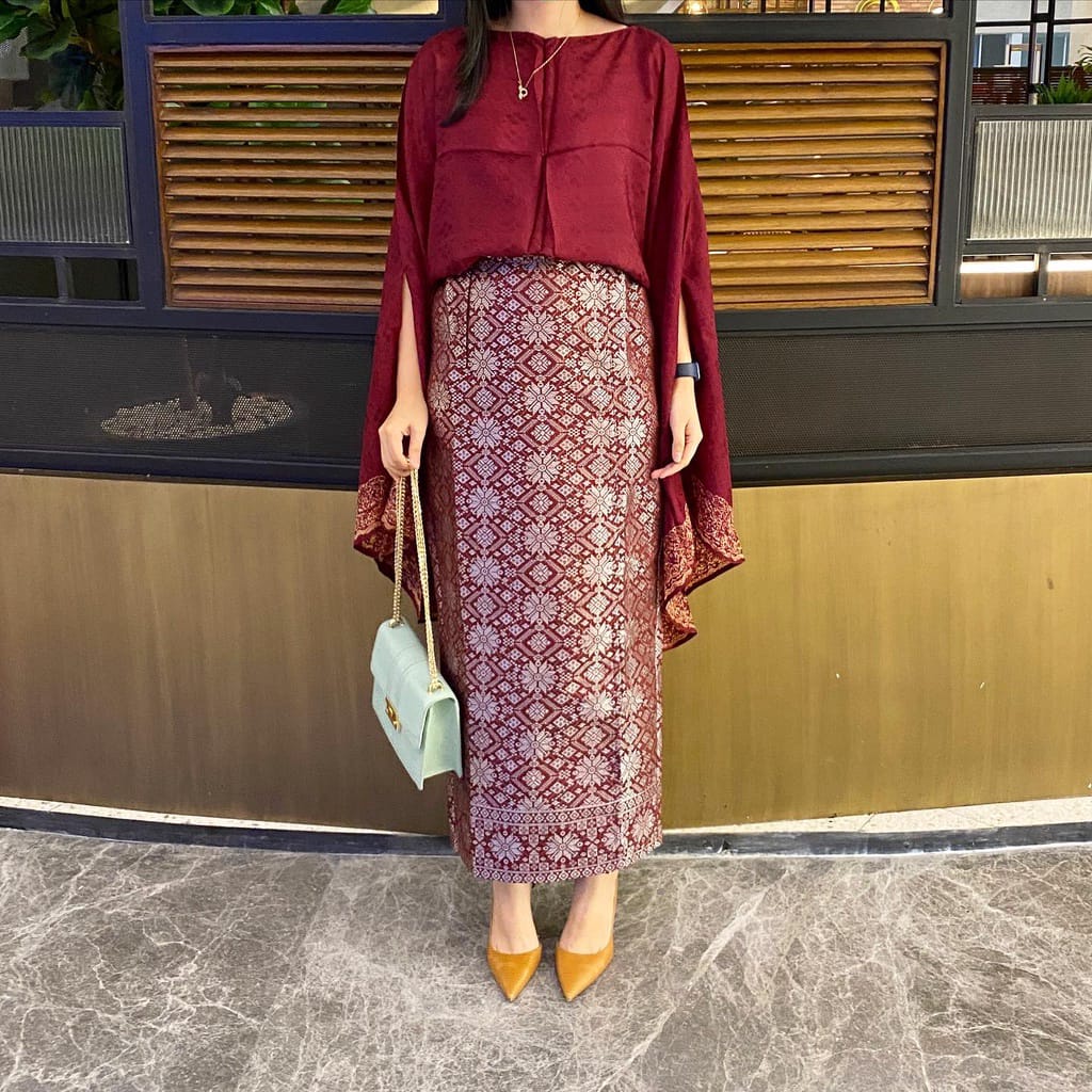 Rok Lilit Songket Palembang Asli Motif Terbaru / Rok Songket Palembang Premium / Bawahan Wanita Medel Terbaru