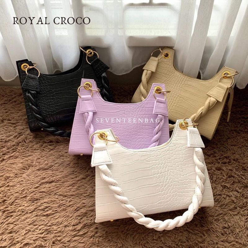 Slingbag kepang Royal croco FB99