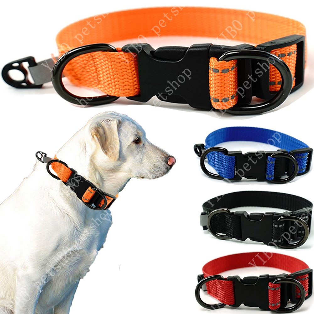 Kalung Collar Anjing Unisex Adjustable Ukuran Kecil / Sedang / Besar