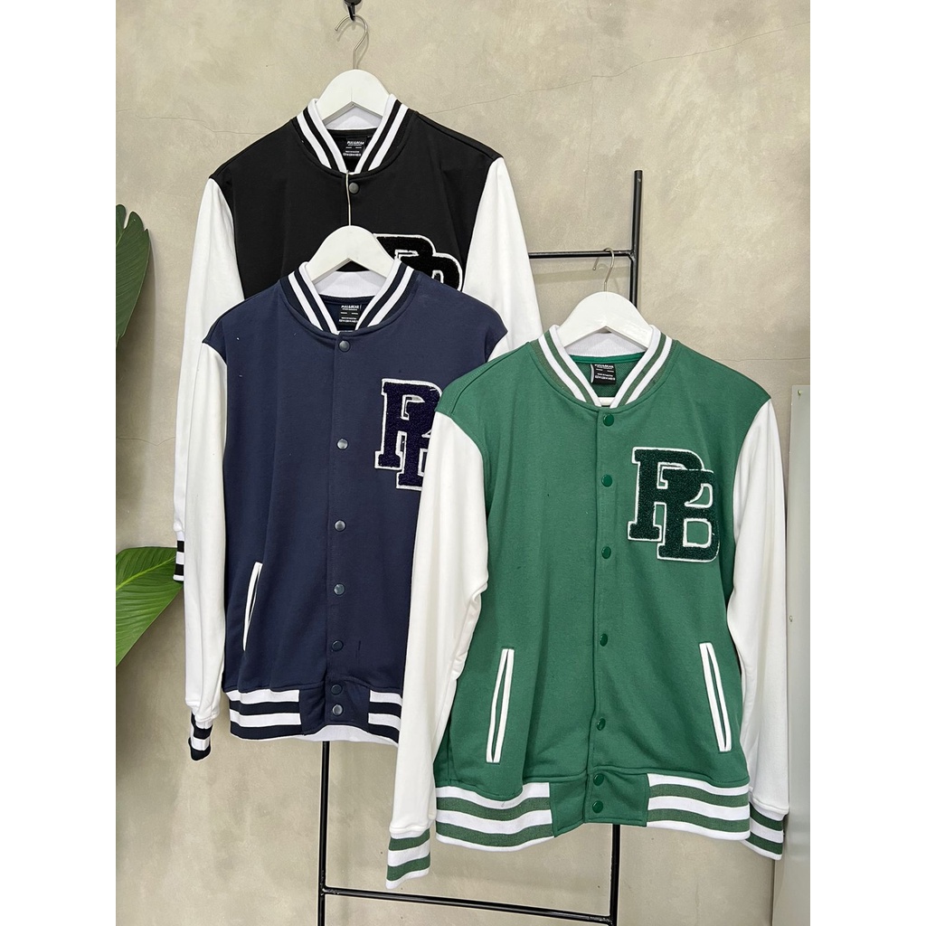 P&amp;B patch detail varsity jacket