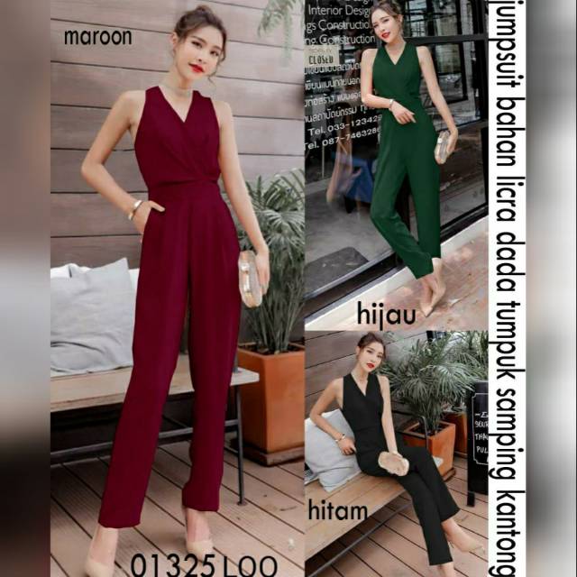 Jumpsuit import Jumpsuit panjang 01325 polos