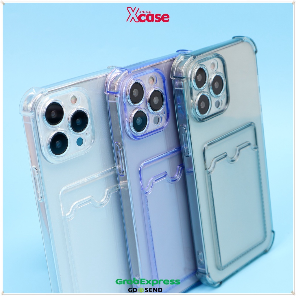 Soft Case Transparant Card Slot Holder Full Lens Cover iPhone 7 8 SE 7+ 8+ X XR XS 11 12 13 Mini Pro Max