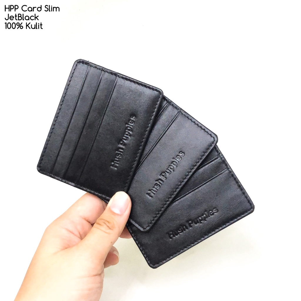 dompet kartu hushpuppies jetblack slim dompet card dompet kulit