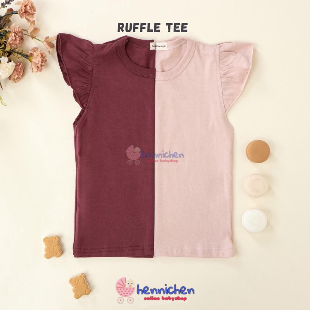 RUFFLE TEE KAOS ANAK PEREMPUAN FASHION ANAK PEREMPUAN CBC