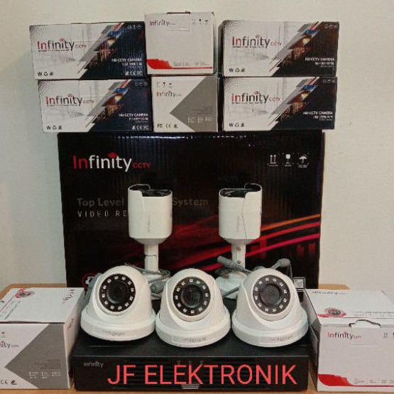 paket cctv infinity 8 channel dengan 5 kamera infinity 2mp 1080p