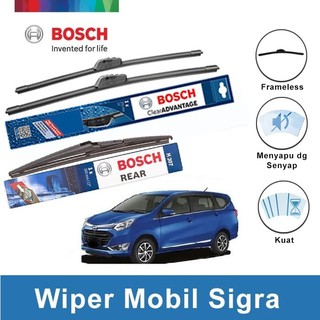 Jual Bosch Wiper Depan Belakang Mobil Daihatsu Sigra Frameless Clear
