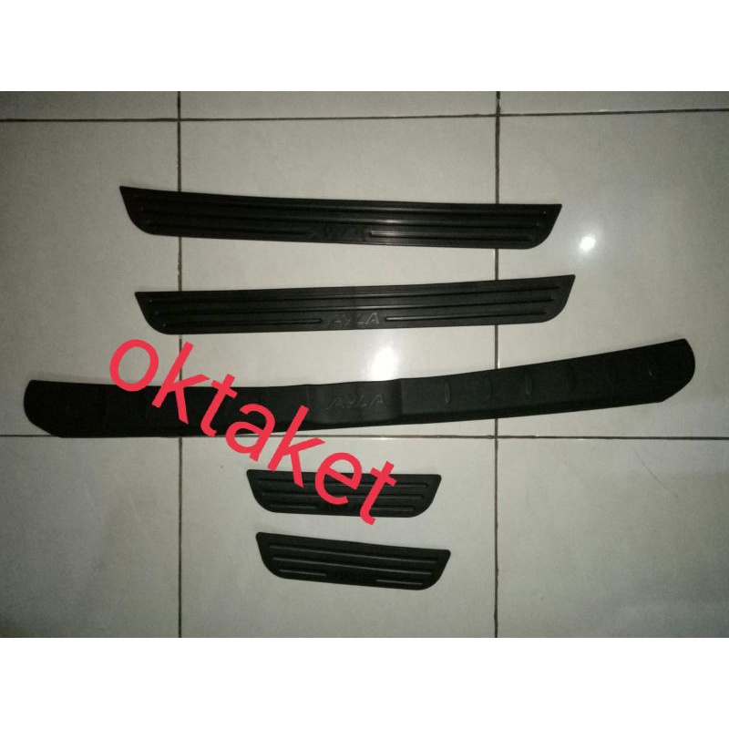 paket hemat sillplate samping + belakang agya ayla 2013 2017 2020  cream hitam