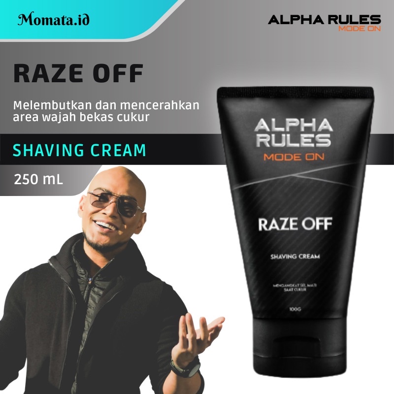 Cream Cukur Jenggot SHAVING CREAM ALPHA RULES Raze Off Krim Pencukur Jenggot ALPHARULES Sabun Deddy 