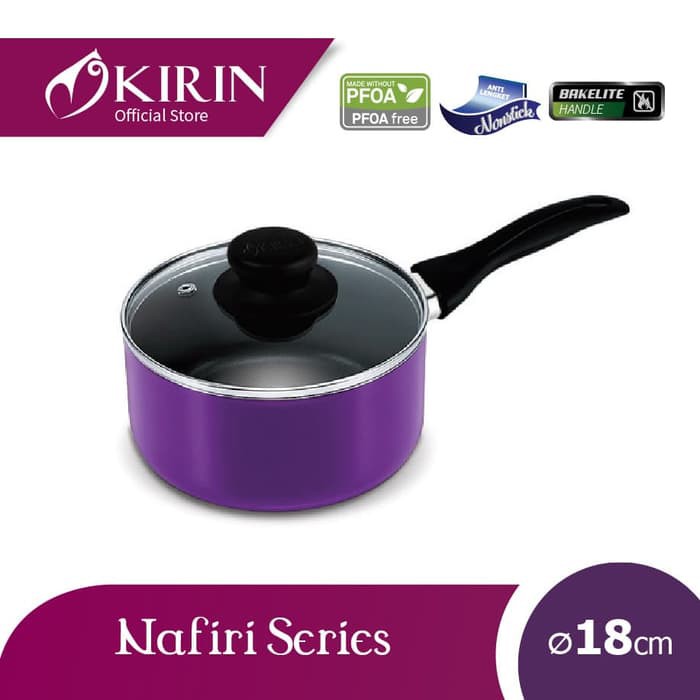 Kirin Nafiri Saucepan 18cm Anti Lengket Classic - Ungu