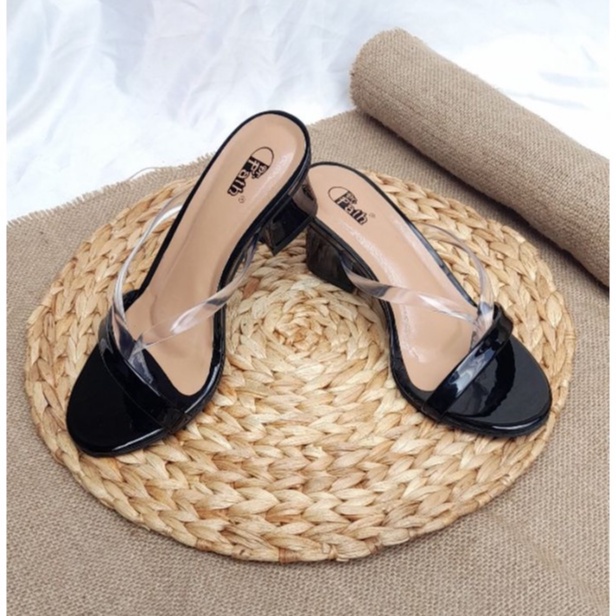 SW 99 Sandal Heels Hak Tahu 5 cm / Hak Tahu Wanita Jepit Ban 1 HB07