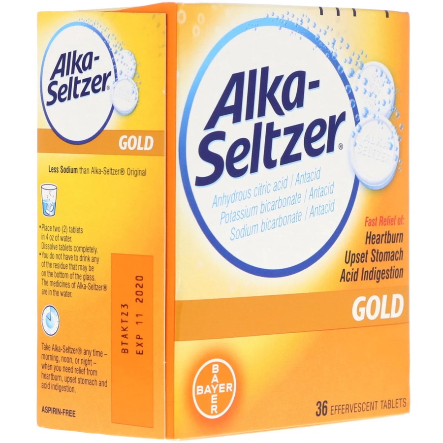 Alka Seltzer Gold 36 Tab Atasi Sakit Kepala Perut Kembung Masuk Angin