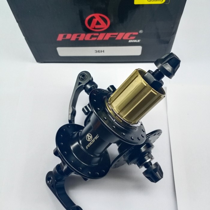 hub freehub lubang 36 hole B410 pacific 6 bearing jangkrik HITAM  6 bold diskbrake