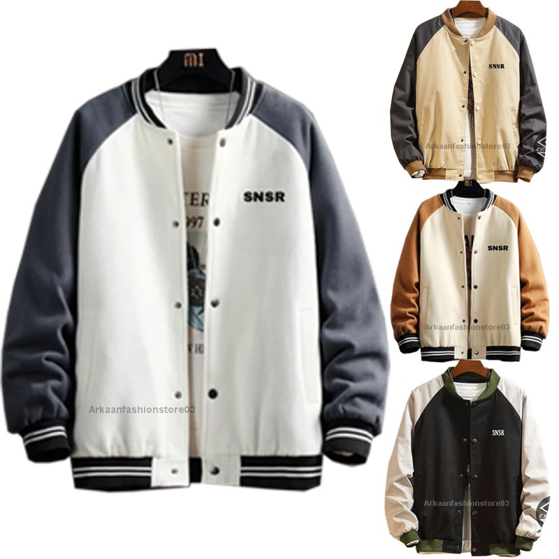 AKN - VARSITY JACKET VINTAGE  BASEBALL / JAKET BOMBER CANVAS PRIA / JAKET BOMBER DISTRO / JAKET BOMBER ORIGINAL / JAKET BOMBER BASEBAL
