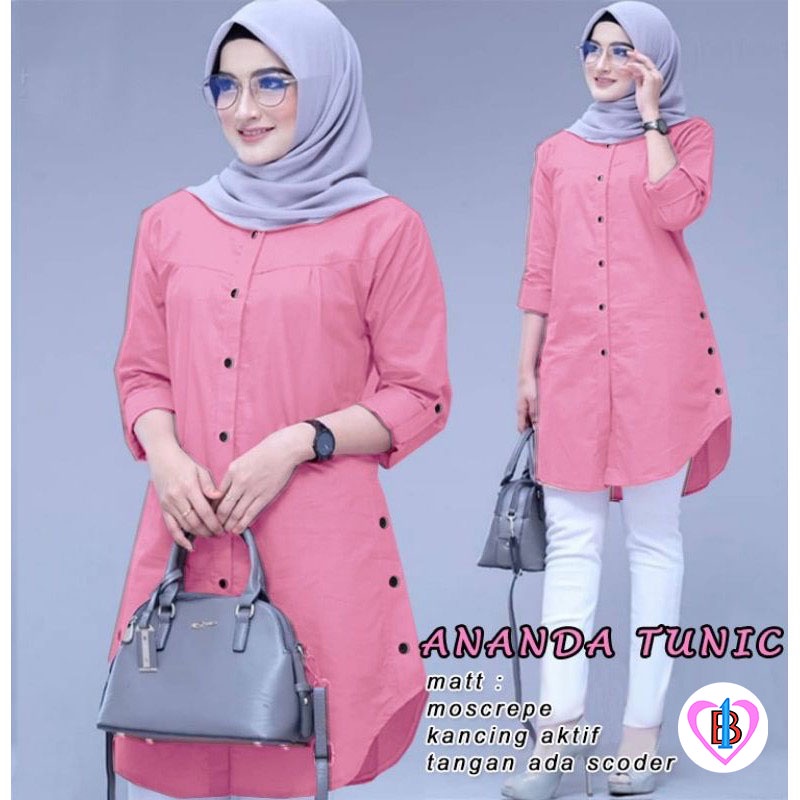 ANANDA TUNIC Baju Atasan Tunic Fashion Wanita B1-Love 60468-67126-64154-66174 L,XL,XXL,XXXL