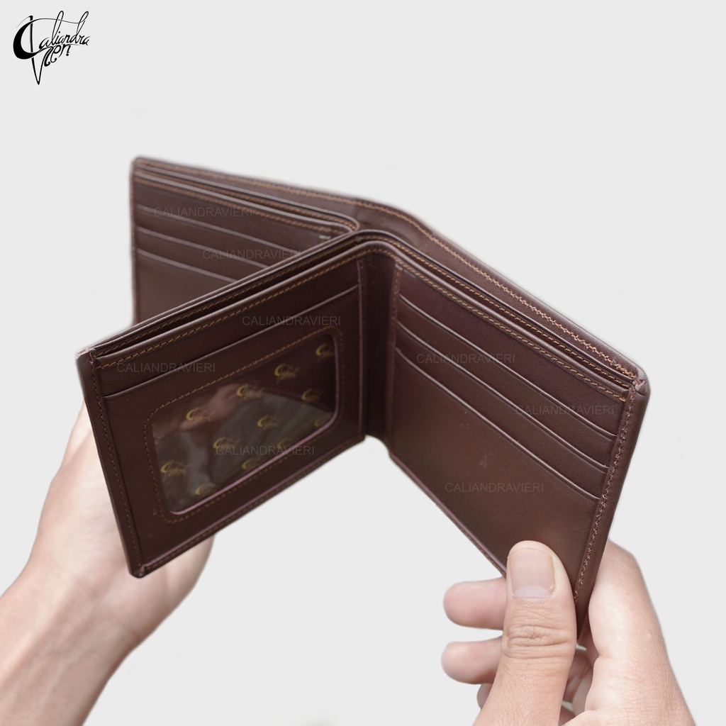 Caliandravieri CV3D Dompet Pria Kulit Asli 3 Dimensi Paket Hampers &amp; Ukir Nama