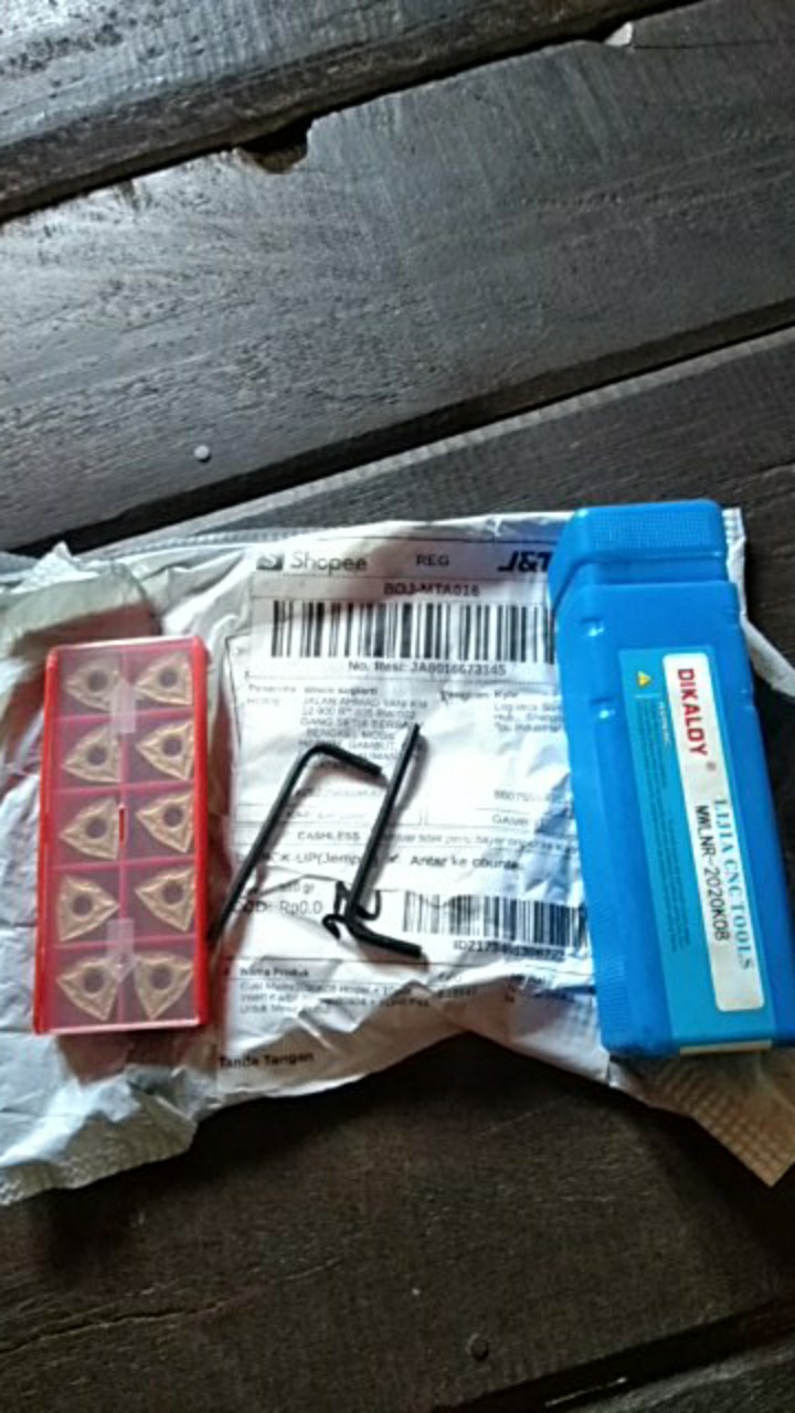 Cust Mwlnr2020k08 Holder + 10pcs Insert Karbit Wnmg080404 + Kunci Pas Untuk Mesin Bubut