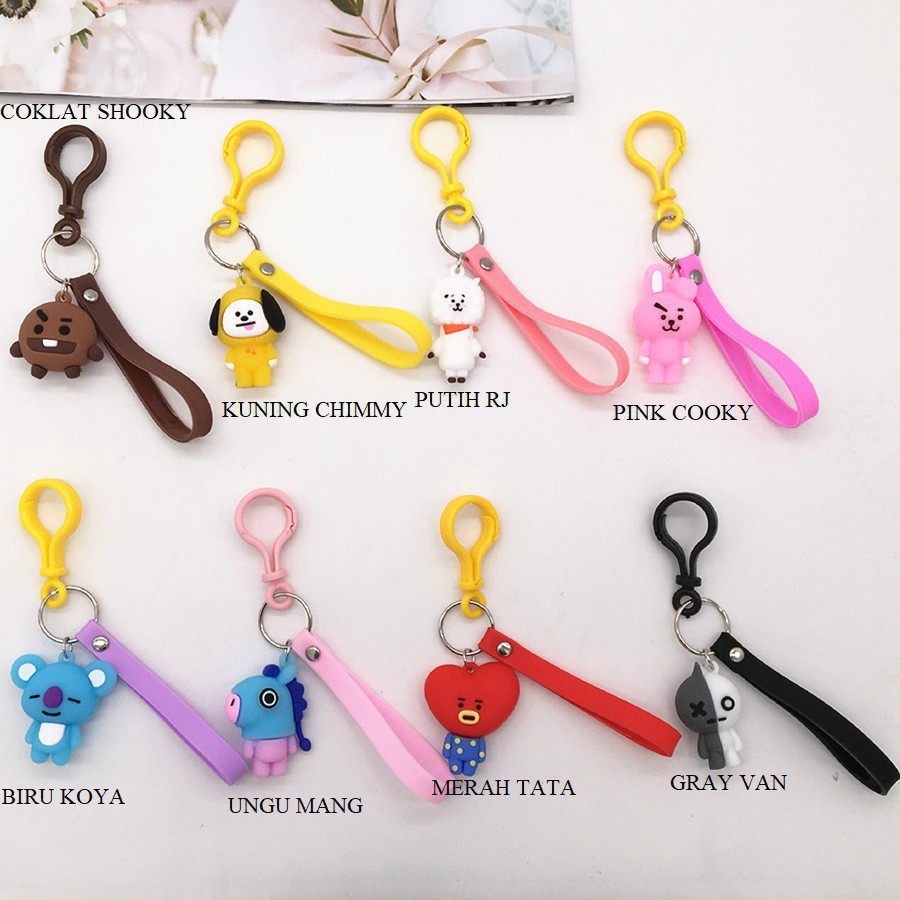 BRGUNIK Keychain Lonceng Gantungan Boneka Kpop / Gantungan Kunci / Aksesoris Tas A027