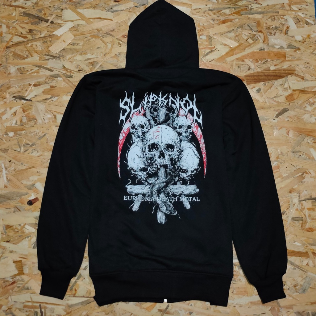 Jaket Hoodie Resleting HARDCORE logo depan pria/wanita Terbaru Size M-XXL