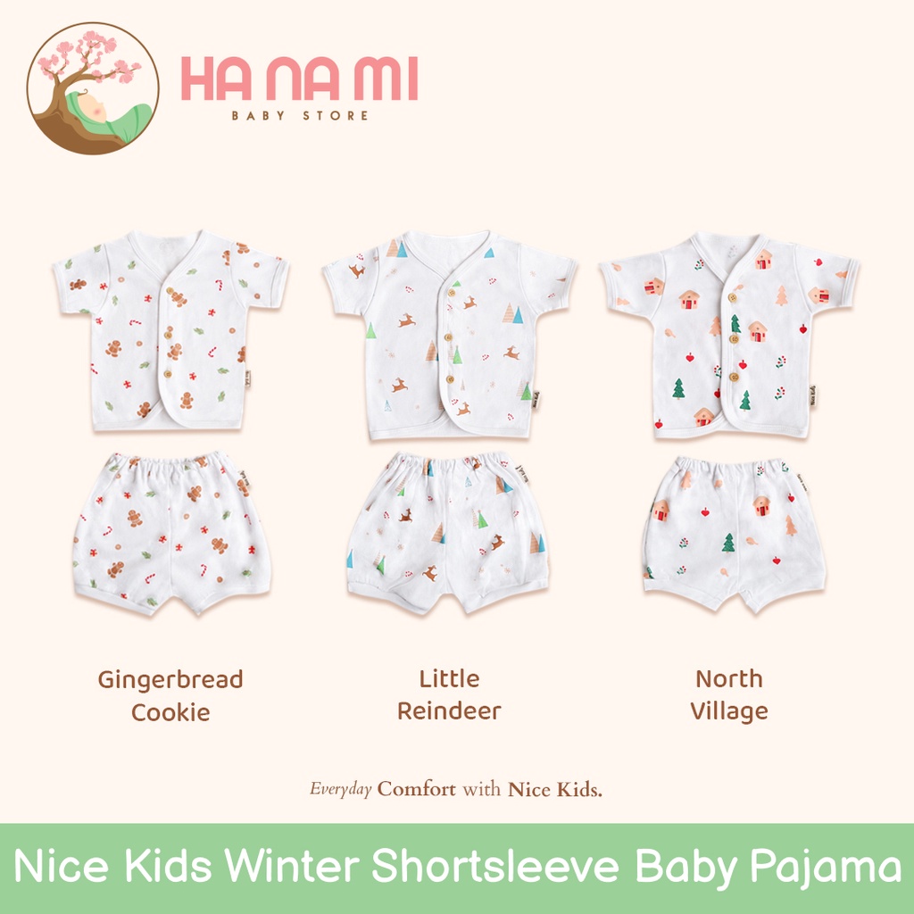 Nice Kids Winter Short Sleeve Baby Pajamas Set (Piyama Anak Bayi)