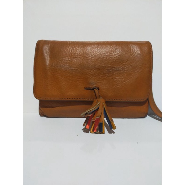 Dompet Fossil Amelia Flap Pouch brown