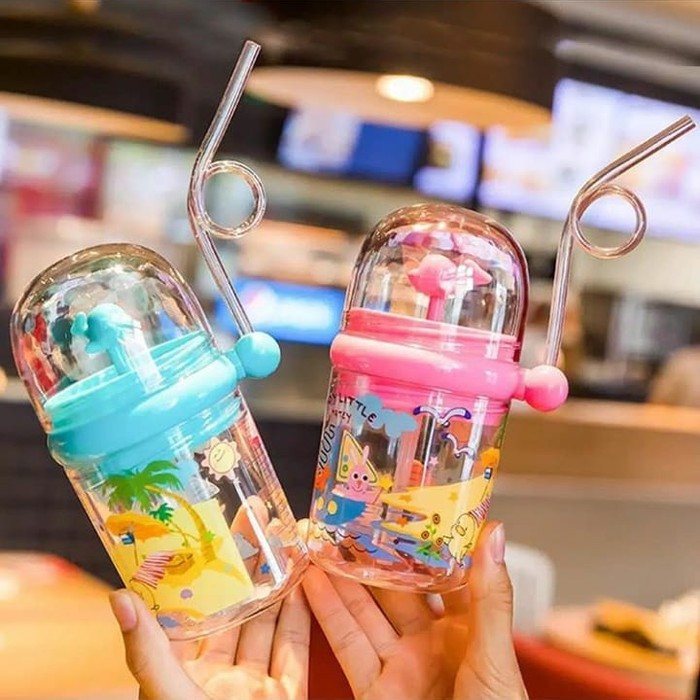 Camera Bottle | Botol Kamera Unik | Botol Minum Anak Free Sticker Karakter-Whale Cup